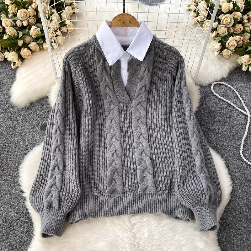 Weekend Deals That Sizzle sweater for women knitted sweater top        S4120
