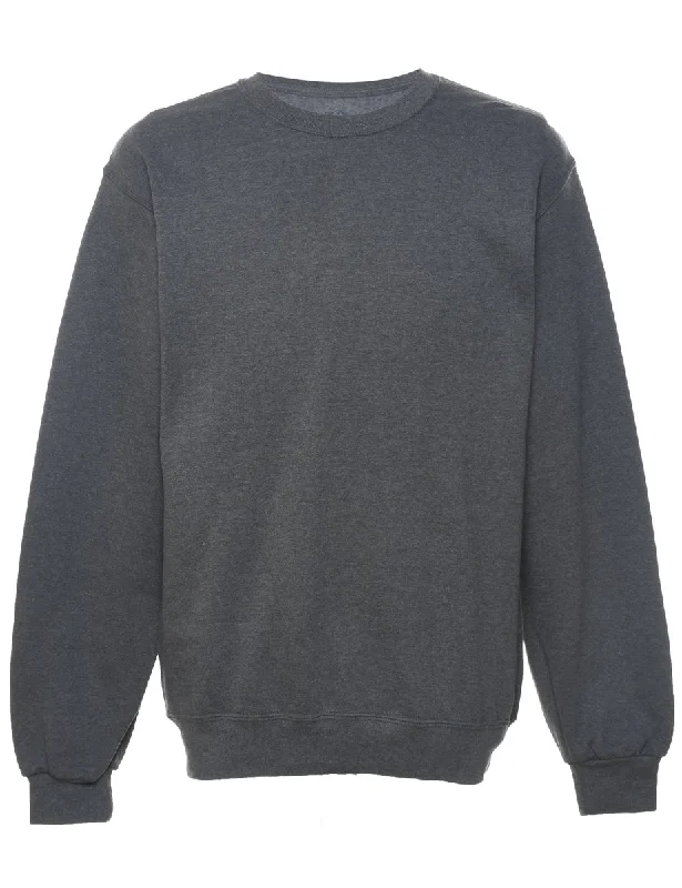Shop and Save Dark Grey Plain Sweatshirt - M