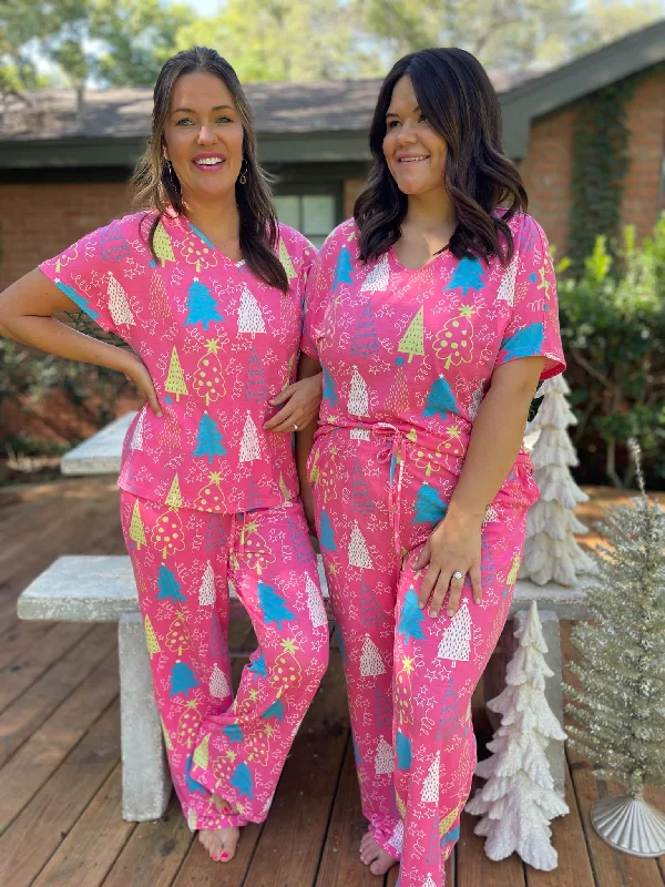 Act Now PREORDER: Pink Trees Pajama Set