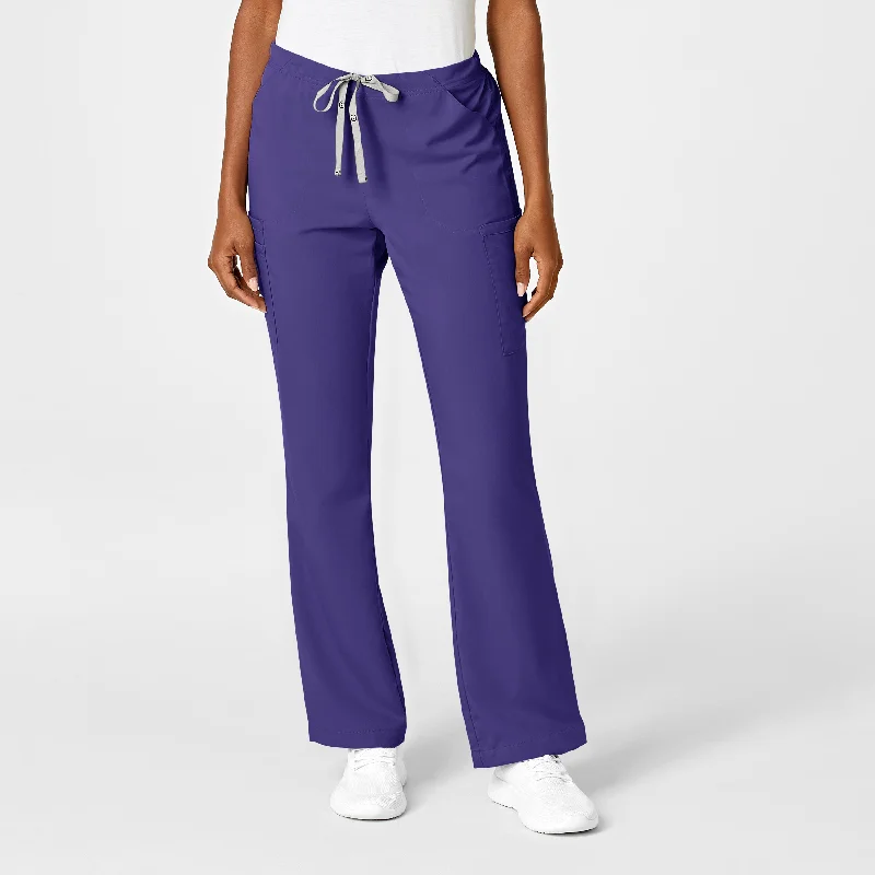 Stock Clearance PRO Women's Moderate Flare Leg Scrub Pant - Grape