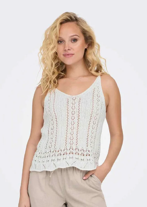 Weekend Offers That Delight ONLY Lyzet Crochet Vest Top