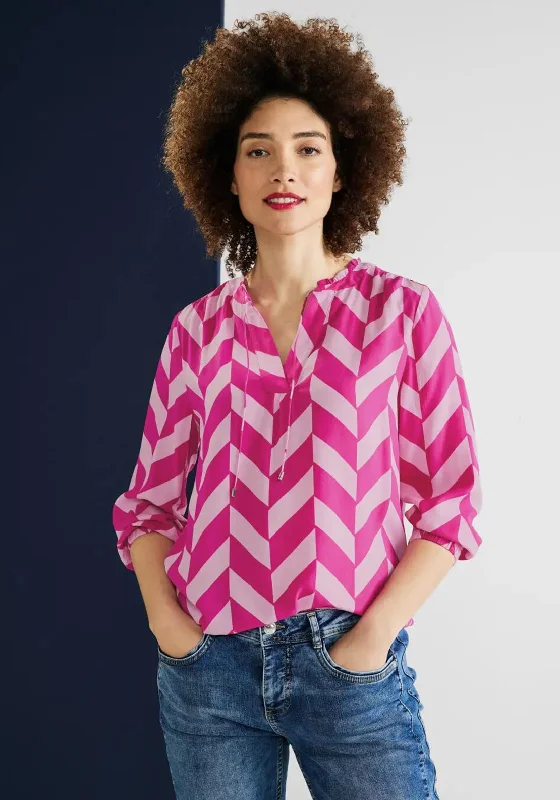 Low Prices Street One Zig Zag Pattern Blouse, Pink