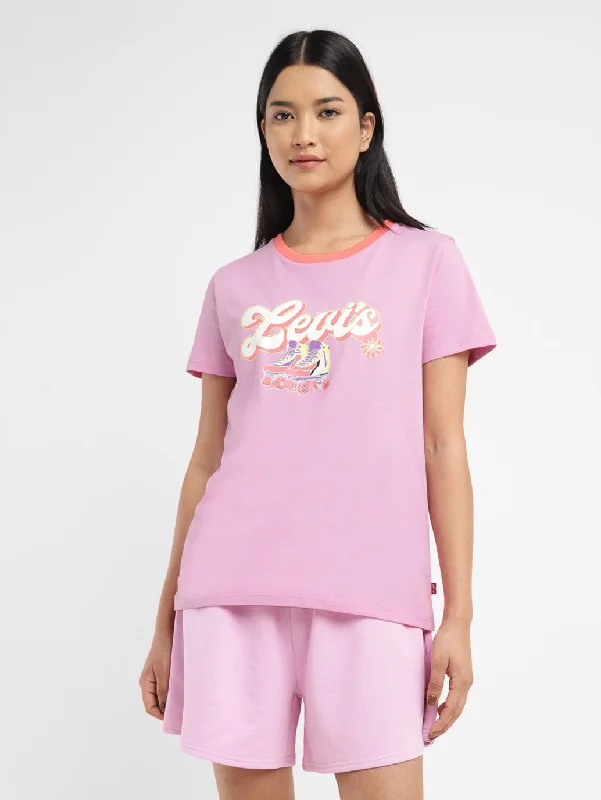 Blowout Deals Women's Graphic Print Crew Neck T-shirt