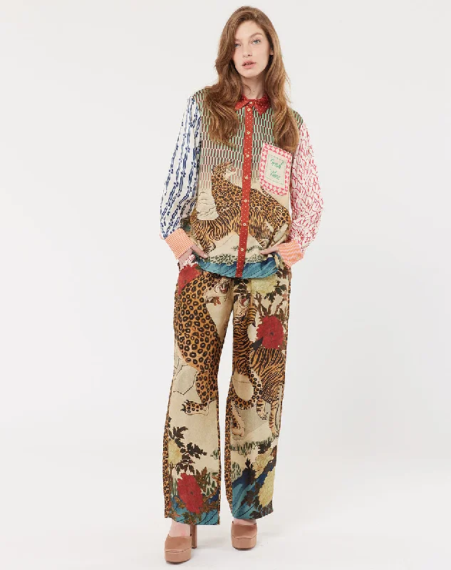 Early Bird Discount Bailey Straight Leg Oriental Printed Pants