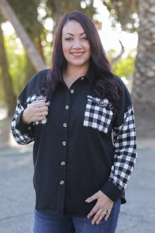 New Deal Feeling Fab Button Down Flannel Shacket