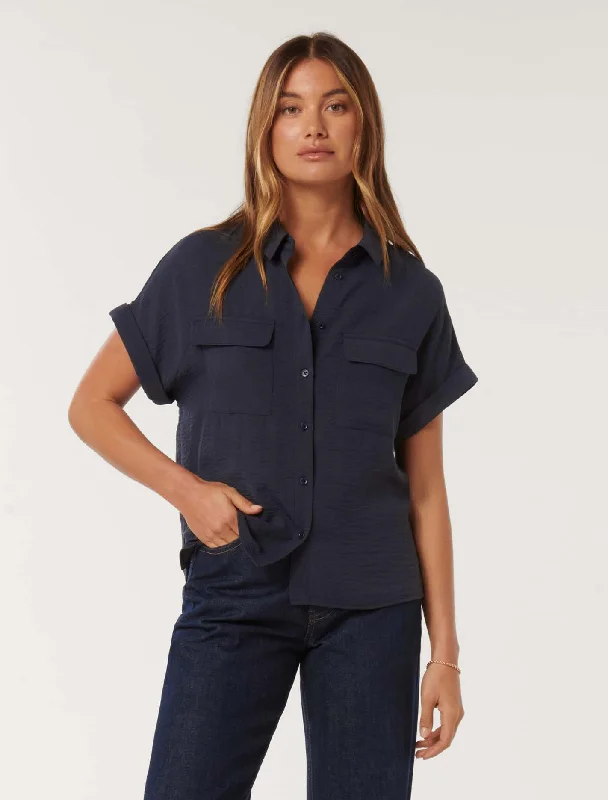 Quick Deals Sawyer Oversized Short Sleeve Shirt