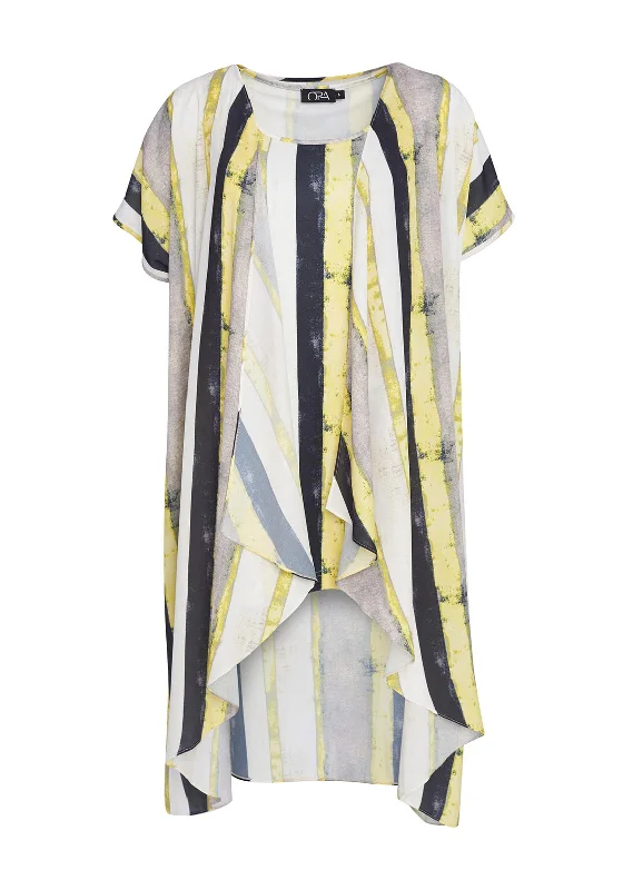 Best Choice Ora Panel Stripe Top & Jacket Two Piece, Multi