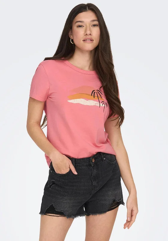 Fantastic Offers JDY Michigan Graphic T-Shirt, Tea Rose