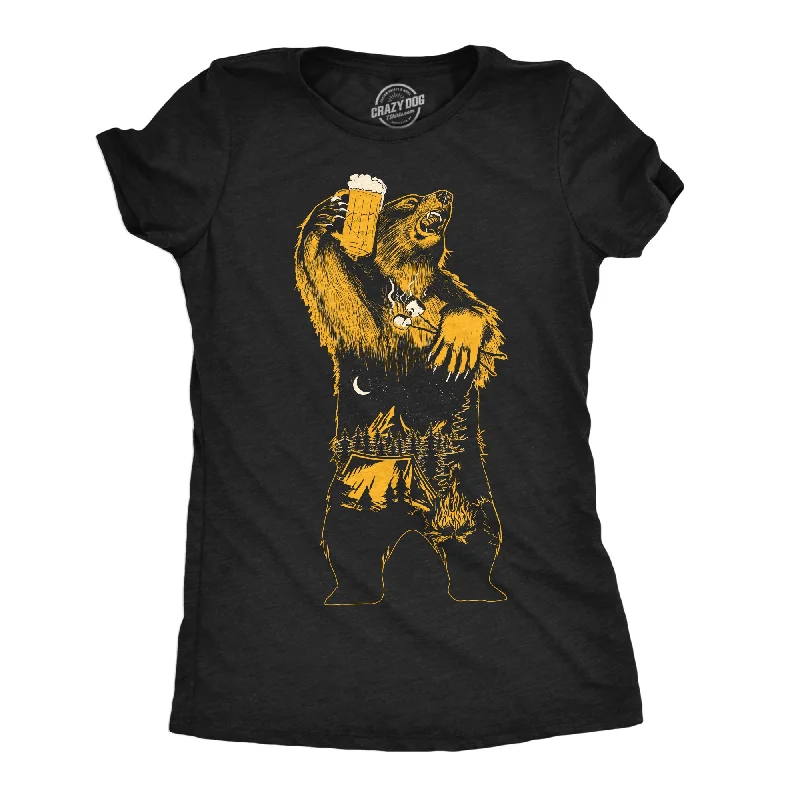 Discount Extravaganza Camping Party Bear Women's T Shirt