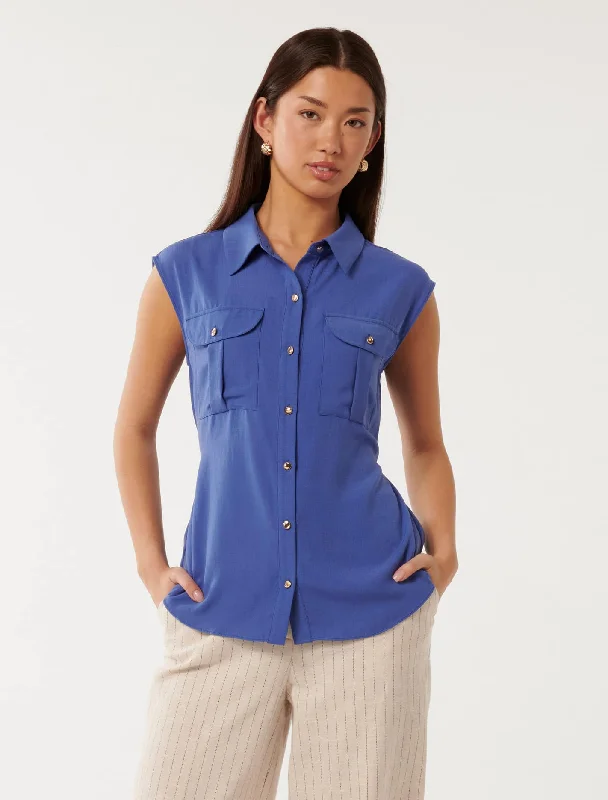 Midnight Sale Alara Long Cinch Back Shirt