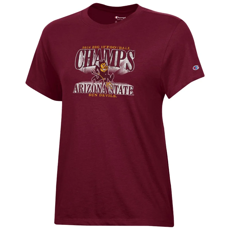 Weekend Deals to Make You Smile ASU Big XII Champions Mascot Ladies Tee MRN
