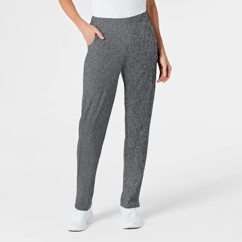 Don't Miss Out W123 Women's Flat Front Cargo Scrub Pant - Charcoal Heather
