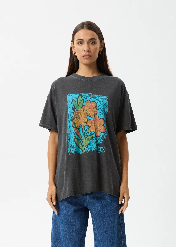 Mega Discount AFENDS Womens Still Life - Oversized Tee - Stone Black