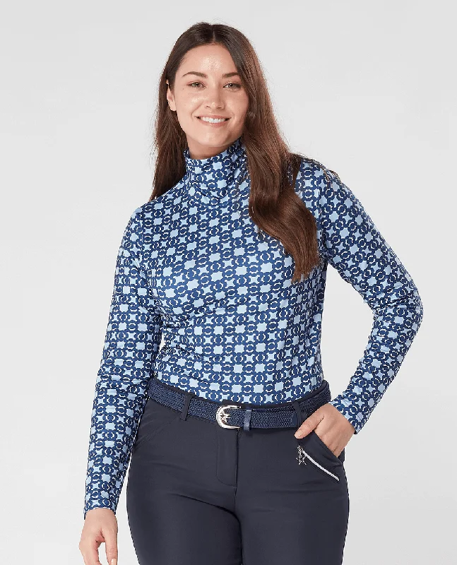 Low Cost SWING OUT SISTER Olivia Roll Neck Blue & Twilight