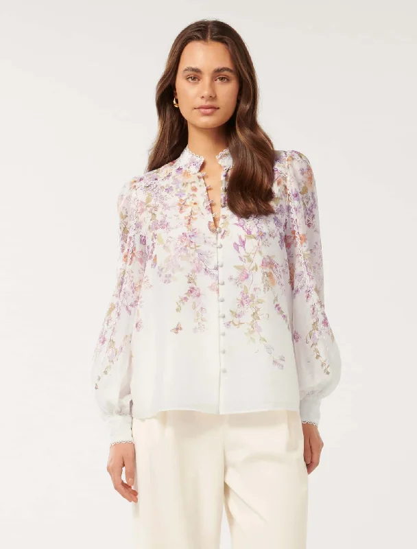 Closeout Emma Trimmed Blouse