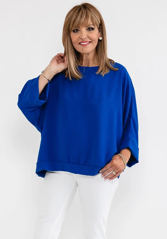 Weekend Bargains to Savor d.e.c.k. by Decollage One Size Batwing Top, Royal Blue