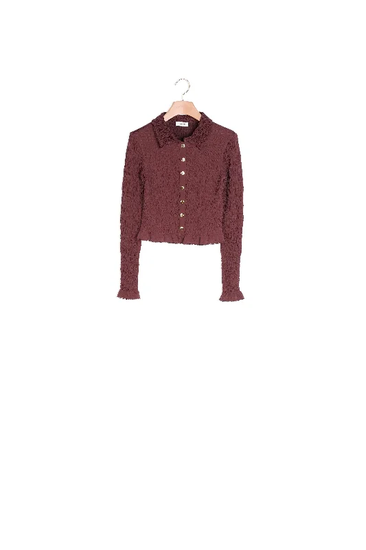 Hurry In Top chemise smocké