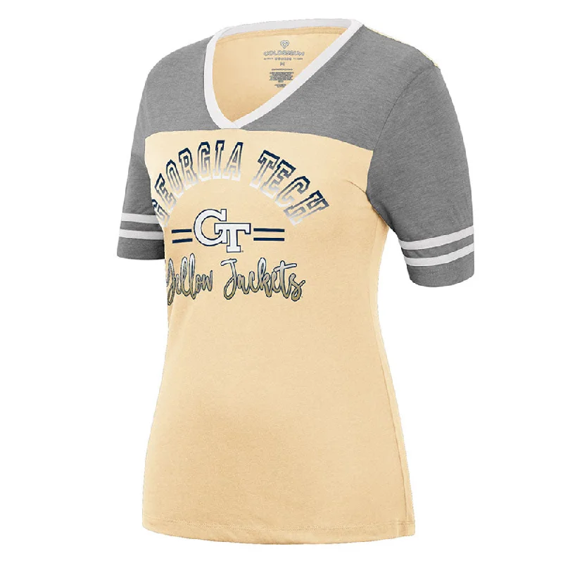 Weekend Shopping Made Better Ladies Georgia Tech Yellow Jackets There You Are Short Sleeve Weekend Shopping Made Better Ladies Georgia Tech Yellow Jackets There You Are Short Sleeve