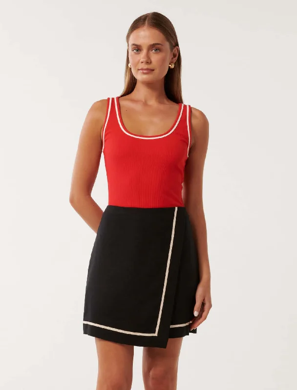Early Access Rita Tipped Scoop Tank Top