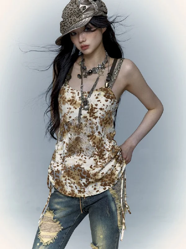 Amazing Deals Rhinestone Loose Vest Camisole [S0000009006]