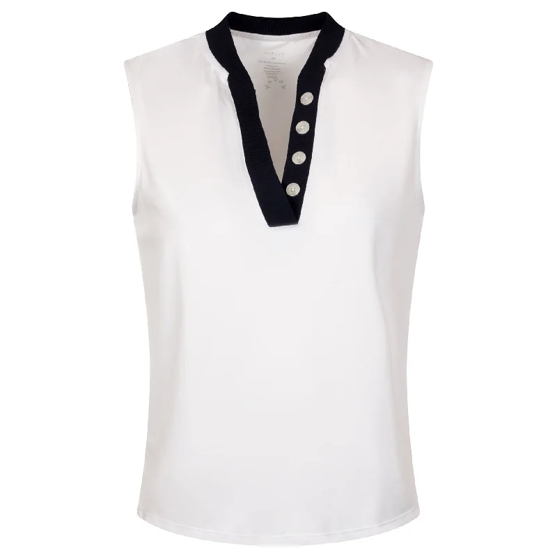One-DAY Sale Womens Shelby Performance Tank Polo White/Blue Nights - 2025