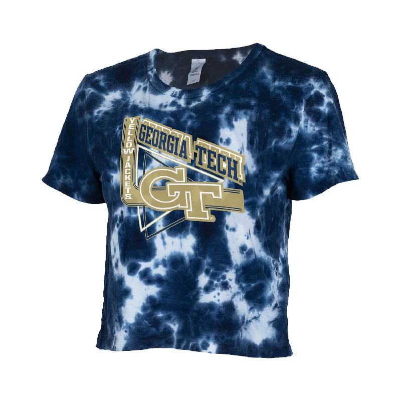 Weekend Savings Spectacular Ladies Georgia Tech Yellow Jackets Tie Dye T-Shirt