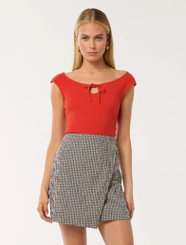 Weekend Discounts Worth Grabbing Audrey Tie Front Top