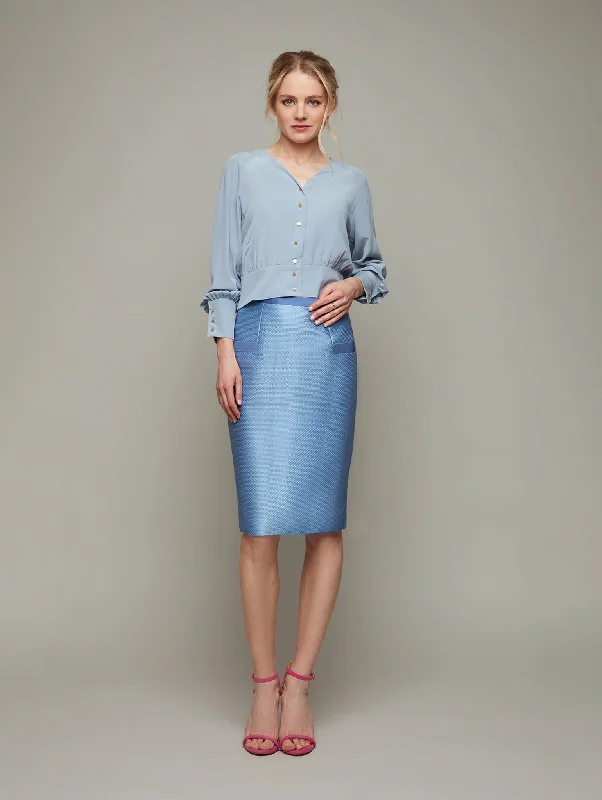 Lowest Price LAVENDER | Drop-Waist Silk Blouse