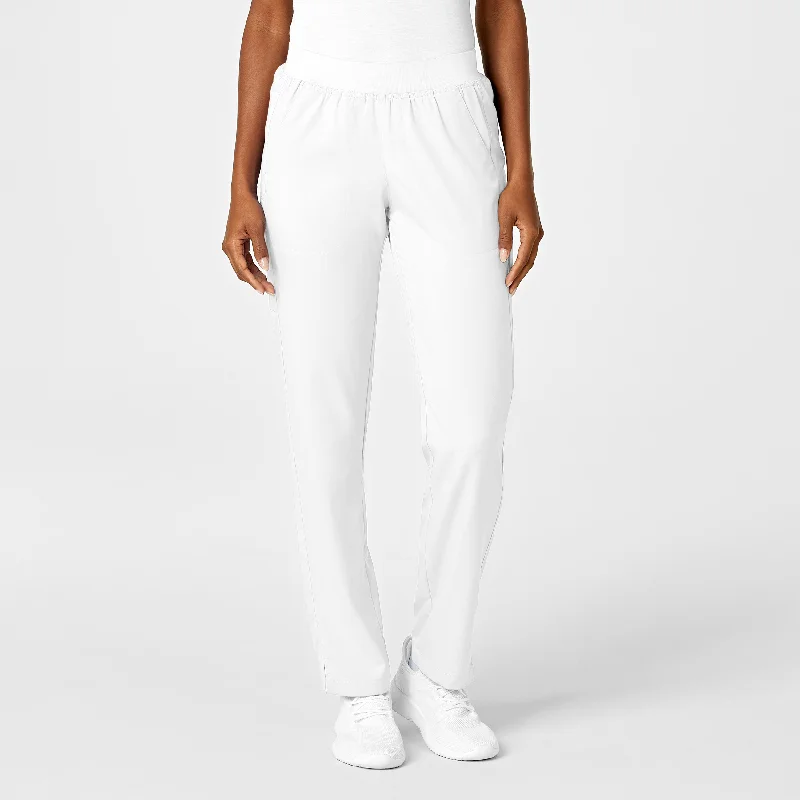 Weekend Savings Fiesta PRO Women's Knit Waist Cargo Scrub Pant - White