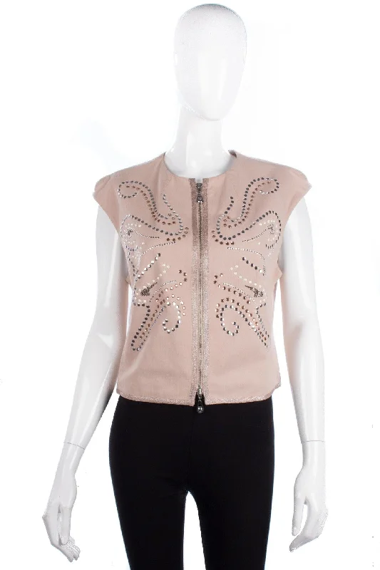 Early Bird MYBC Sleeveless Top Cotton Embellished Cream Size 14