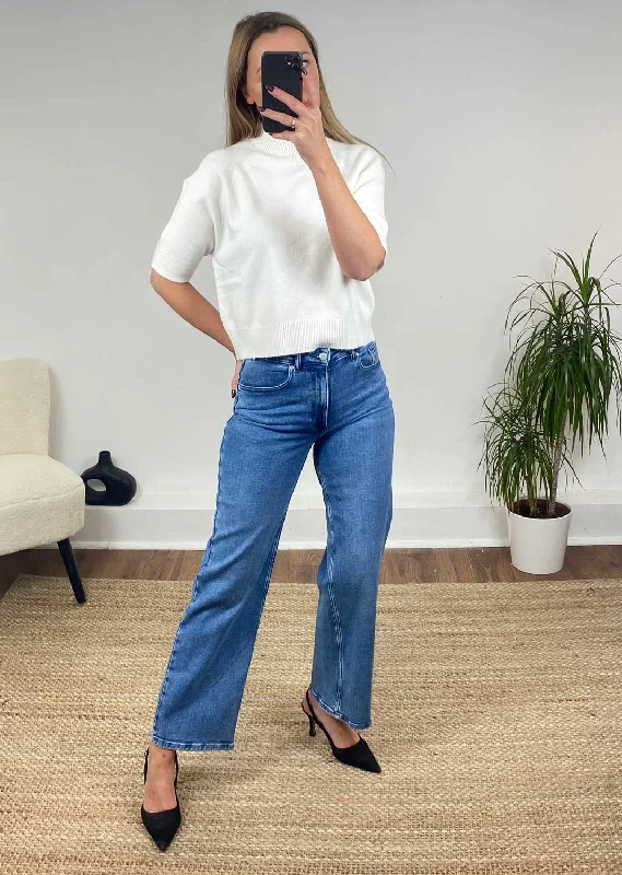 Exclusive Deal Elle Soft Knit Top in Cream