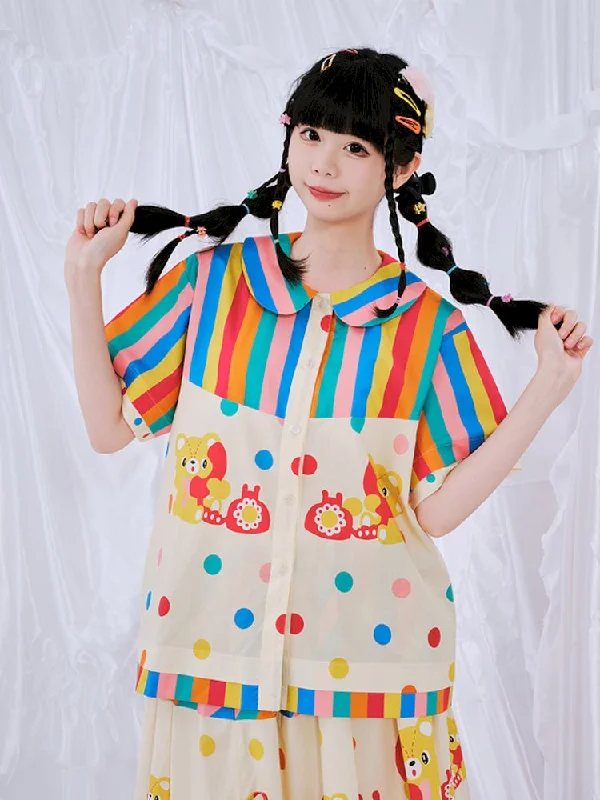 Weekend Offers That Shine Rainbow Diary Print Shirt [S0000009102]