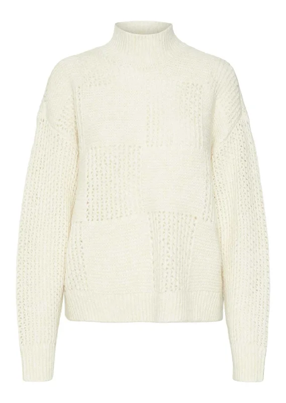 Weekend Savings Bonanza Moon Highneck Jumper in Cream