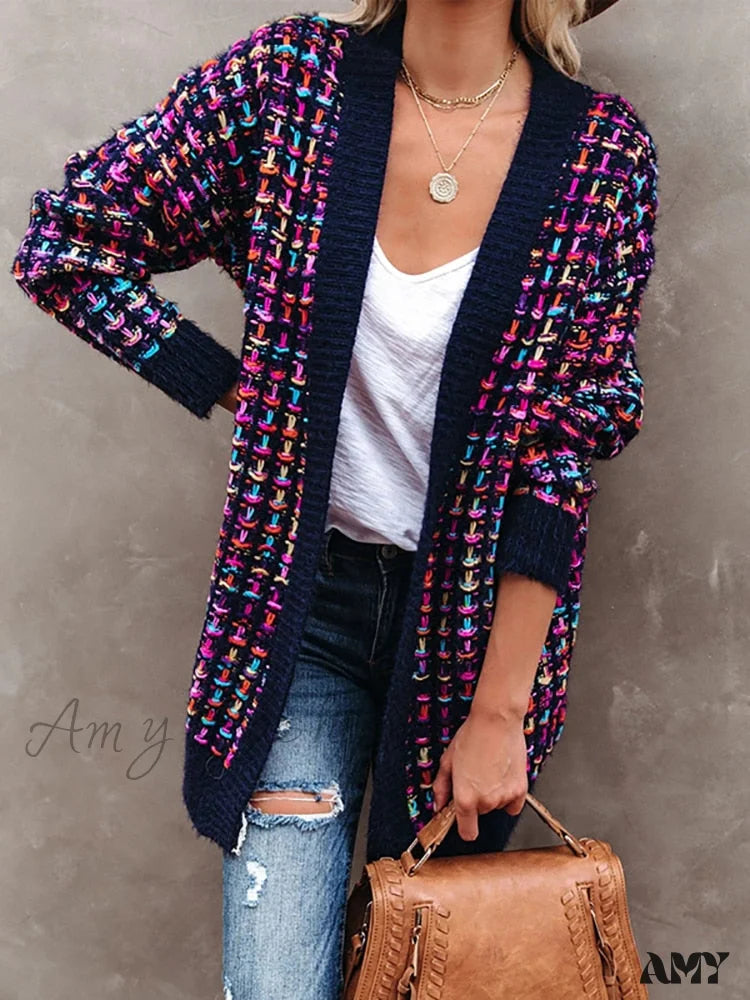 Price Break Amy Fashion - Bohemian Plaid Cardigans Vintage Long Coat Female Jacket