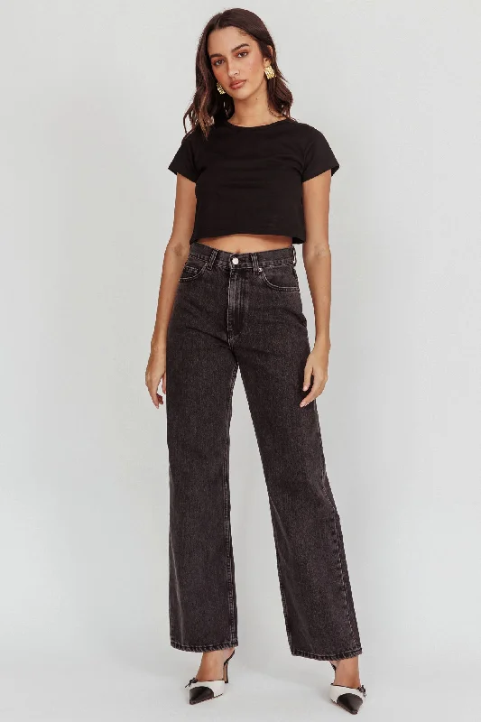 Quick Deals DR DENIM Echo Straight Jeans Retro Black
