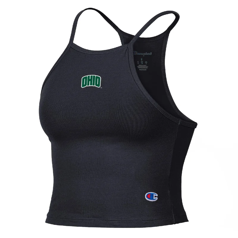 Weekend Discounts to Indulge In Ohio Bobcats Women's Champion Black Skinny Halter Crop Weekend Discounts to Indulge In Ohio Bobcats Women's Champion Black Skinny Halter Crop