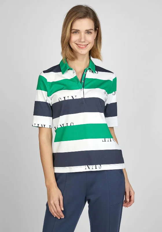 Exclusive Online Offer Rabe Colour Block Short Sleeve Polo Shirt, Green Multi
