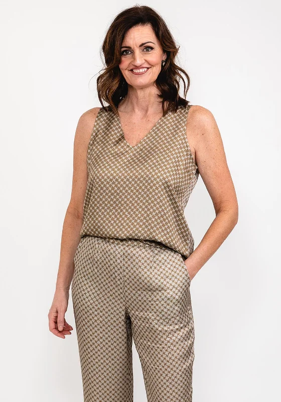 Early Bird Discount Costamani Kaya Satin Vest Top, Brown