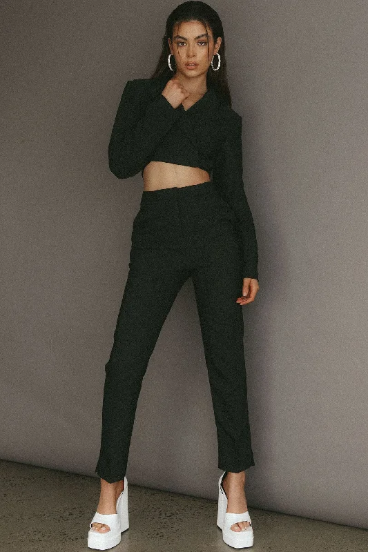 Weekend Shopping Extravaganza Brynne Straight Leg Pants Black