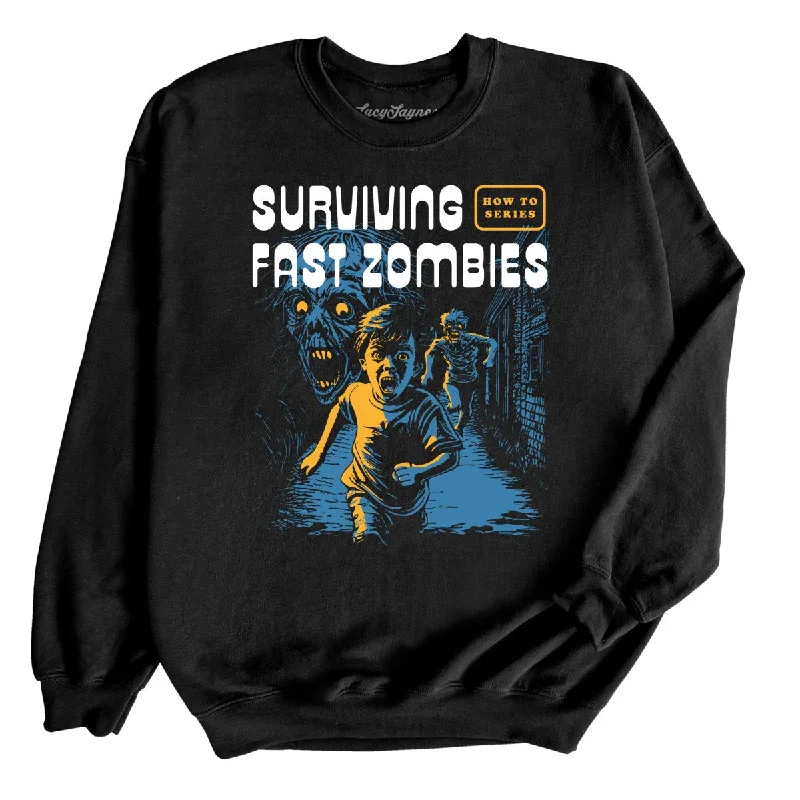 Final Clearance Surviving Fast Zombies Sweatshirt