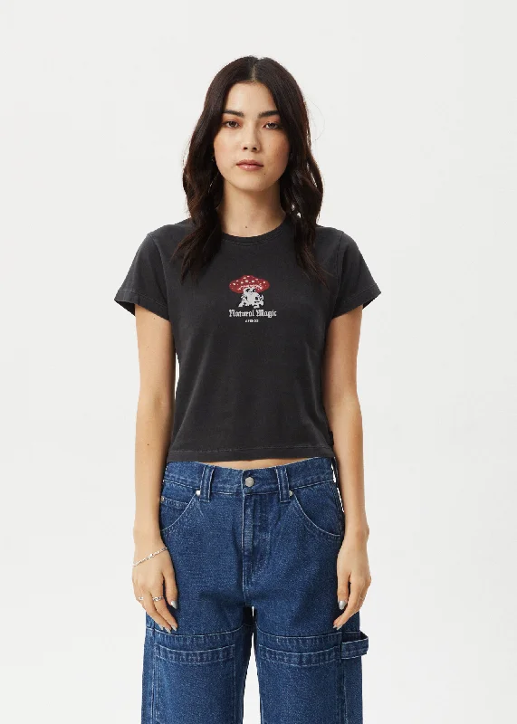 Weekend Offers That Sizzle AFENDS Womens Magic - Baby Tee - Stone Black