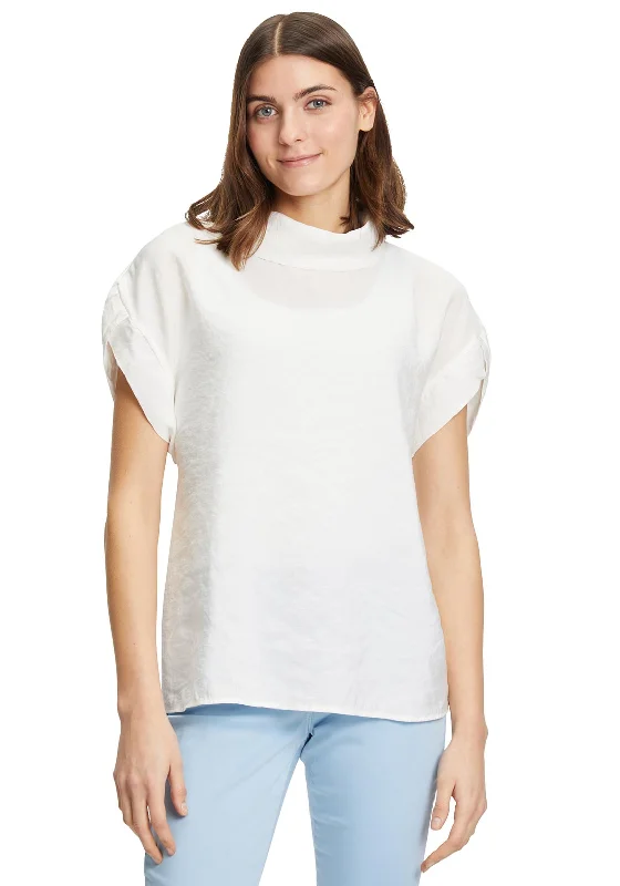 Weekend Bargains to Celebrate Betty Barclay Cowl Collar Oversize Top, White