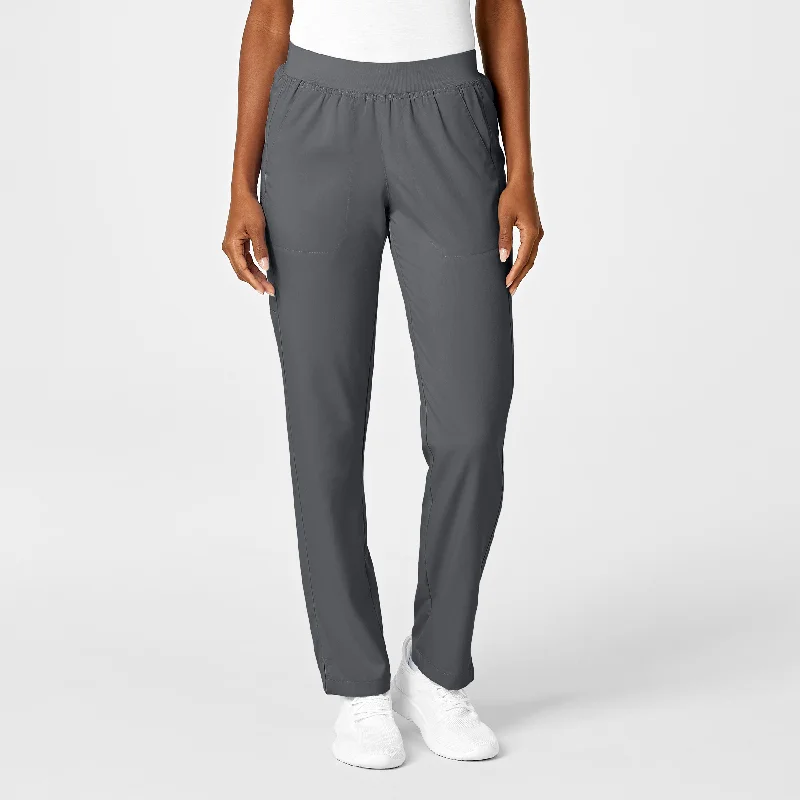 Value Deals PRO Women's Knit Waist Cargo Scrub Pant - Pewter