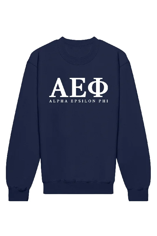 Steals and Deals Alpha Epsilon Phi Letters Crewneck Sweatshirt