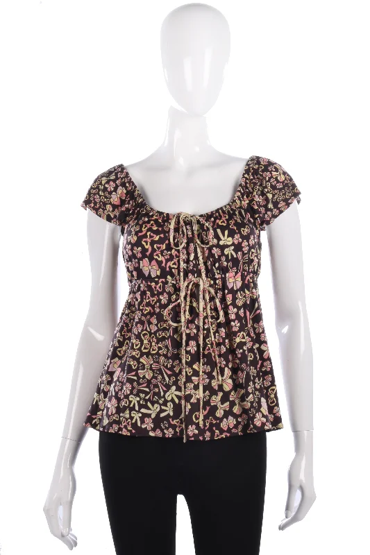 Savings Soar This Weekend Issa bow print top size S