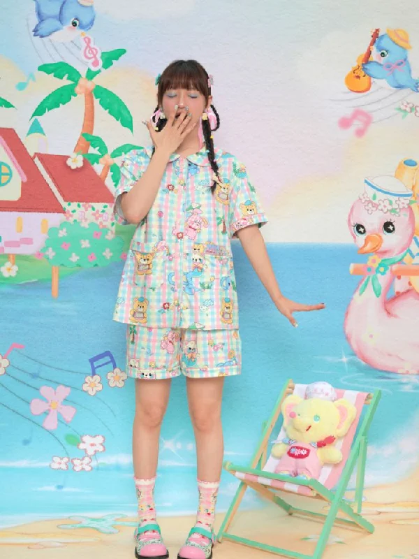 Bonus Offer Soft Milk Silk Animal Print Pajama Set [S0000009068]