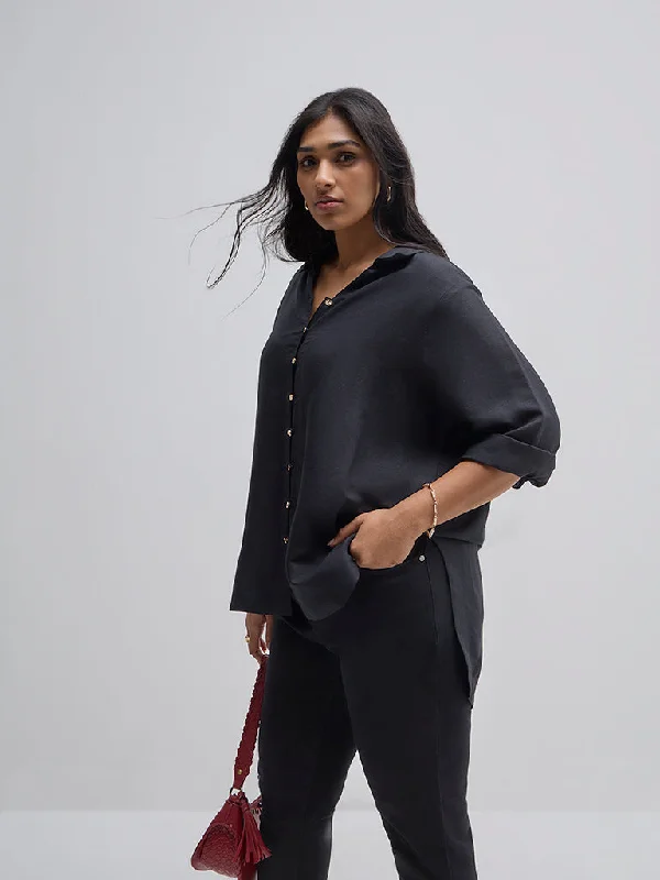 Exclusive Savings Gia Black Solid Blouse