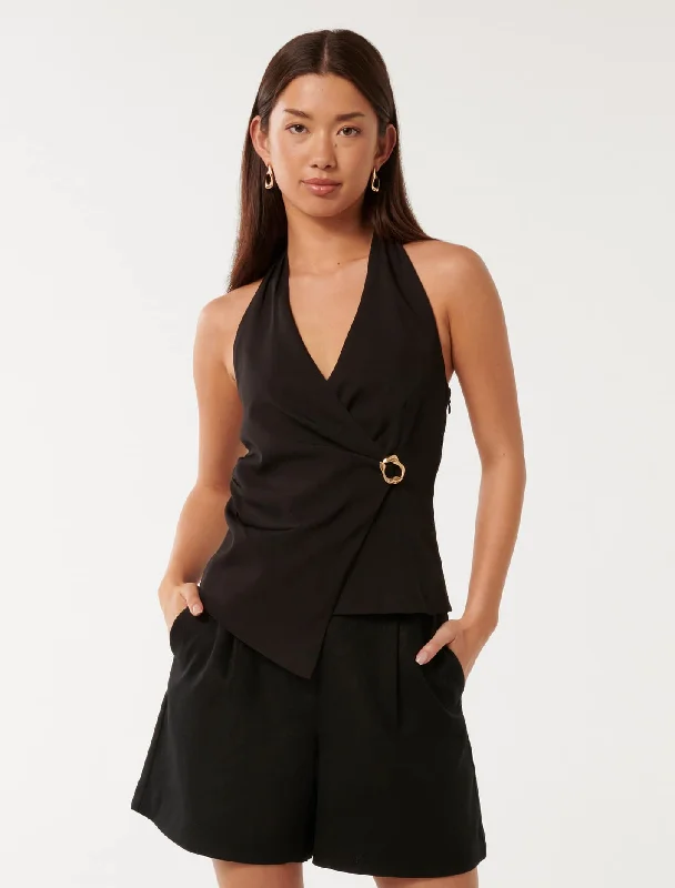 While Supplies Last Joelle Draped Halter Top