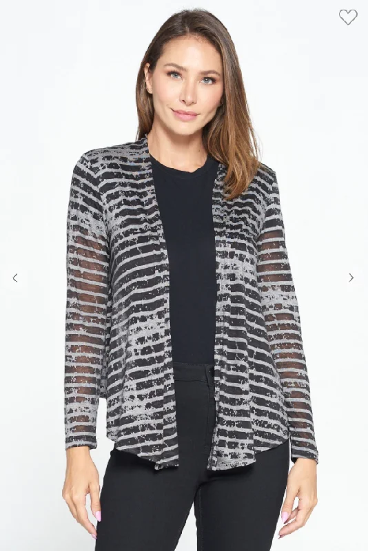 Buy Now Striped Long Sleeve Cardigan - 2 Colors
