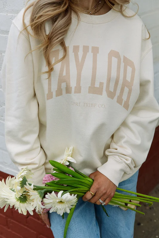 Last Chance Taylor Block Sweatshirt in Ivory